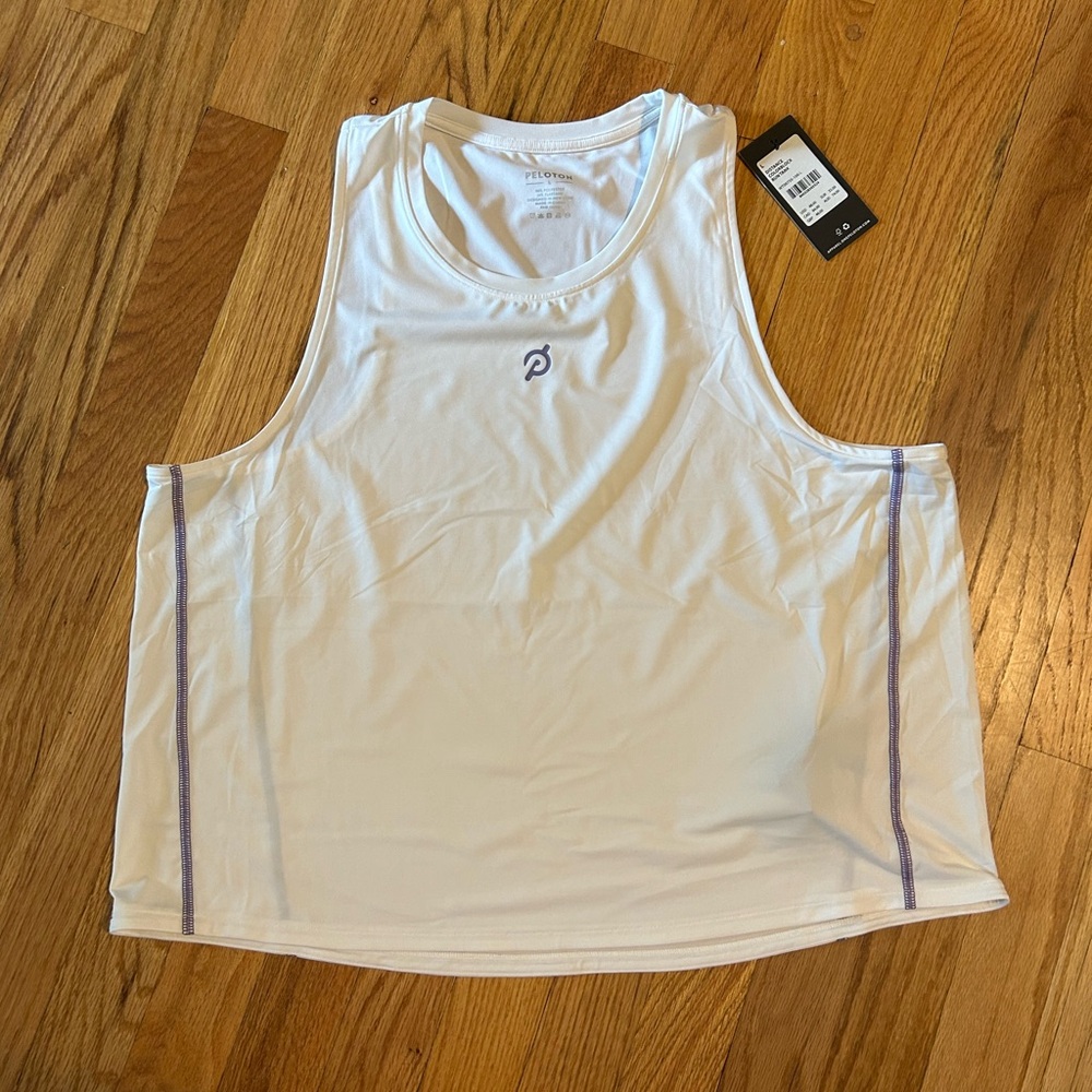 Peloton White Distance Run Tank